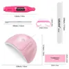 YIKOOLIN Portable USB Electric Nail Drill Polish Kit with UV LED Nail Lamp Nail Separator Polishing Block Manicure Tool kit 6