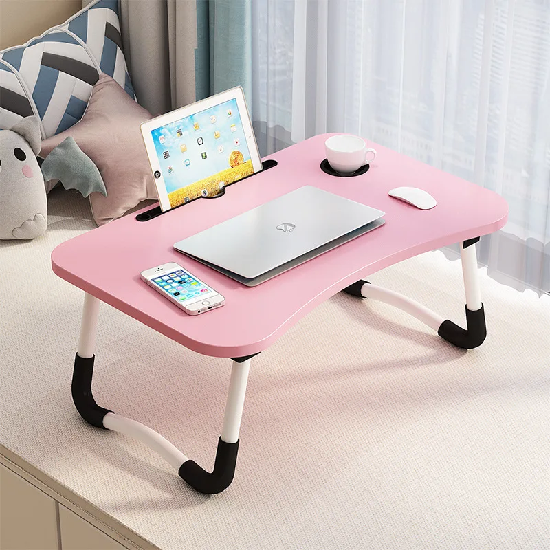 Laptop Bed Table Foldable Lap Table with Cup Holder Drawer Tablet Stand Laptop Bed Tray Portable Lap Foldable Legs