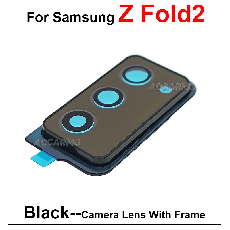 Rear Back Camera Lens with Frame Replacement Part for Samsung Galaxy Z Fold Series