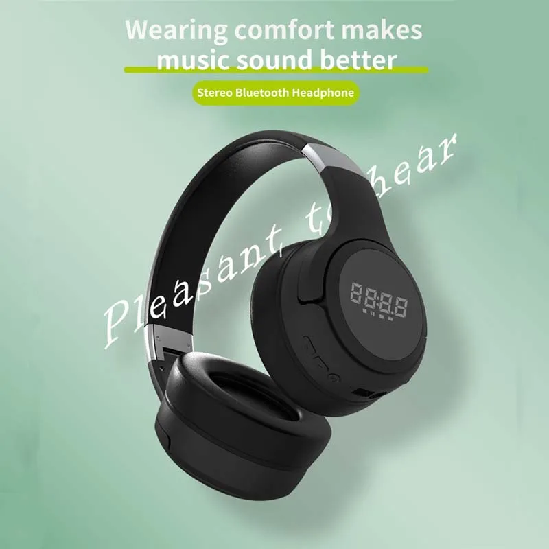 Zealot B28 sem Fio Fones de Ouvido Redução Ruído Bluetooth Fone Estéreo Dobrável Esporte Fone com Microfone Led Display Digital - Image 3