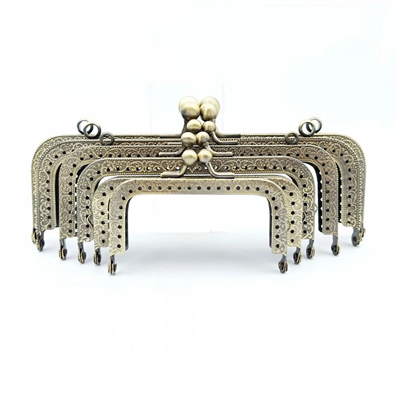 

1PCS Square Glossy Silver Basic Metal Purse Frame Kiss Clasp Lock DIY Bag Accessories