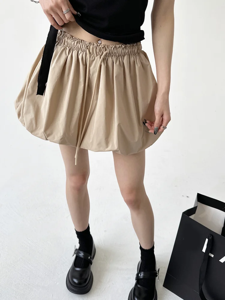韓国人気ファッション[COVERNAT] (W)BALLOON MINI SKIRT Amazon.com: Women Ruffle Mini Bubble Skirt Y2k Elastic Waist