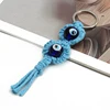 Evil Eye Wall Decor Handmade  Macrame Lucky Eye Plastic Blue Turkish Evil Eye Pendant Keychain Wall Hanging Bead Room Decor Gift 6