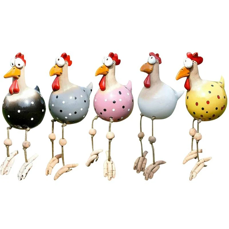 

Handcraft Landscape Plug Chicken Ornament Cute Pastoral Style Miniatures Garden Decoration Animal Figurines Statues Room Decor