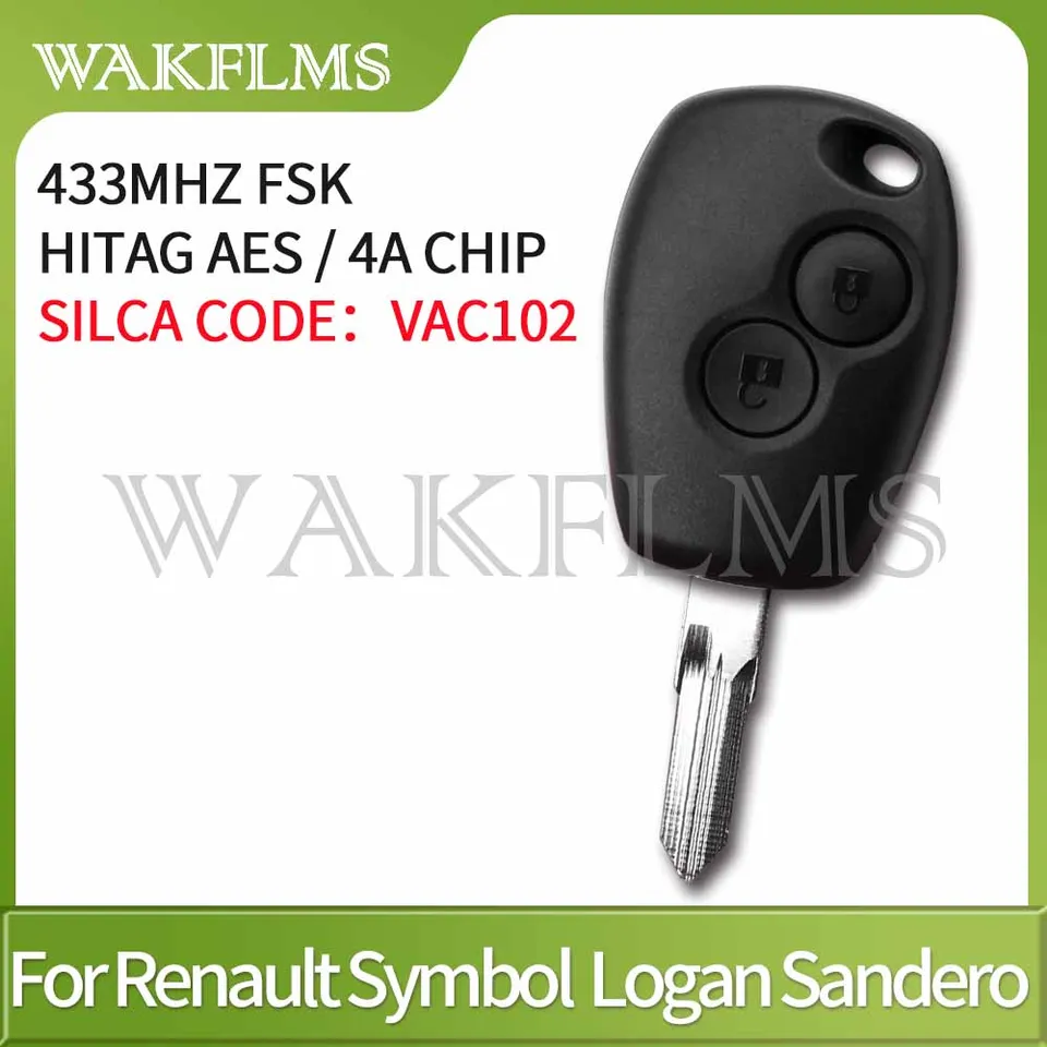 ProPlip Clé Avec électronique à Programmer Pour Sandero Megane 4 Kadjar Captur Logan Lodgy Dokker Duster Trafic Clio 5 Master Symbol Vivaro 3 Boutons PCF7961M 4A 434MHz Télécommande Vierge