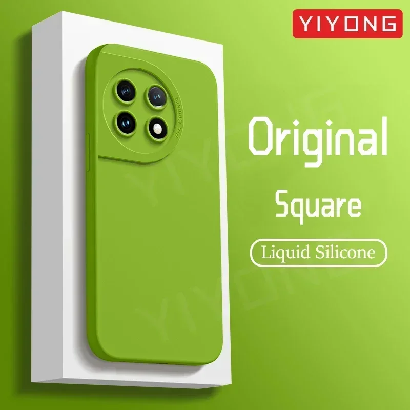 Premium YIYONG Square Liquid Silicone Soft Case - Sleek and Protective Cover