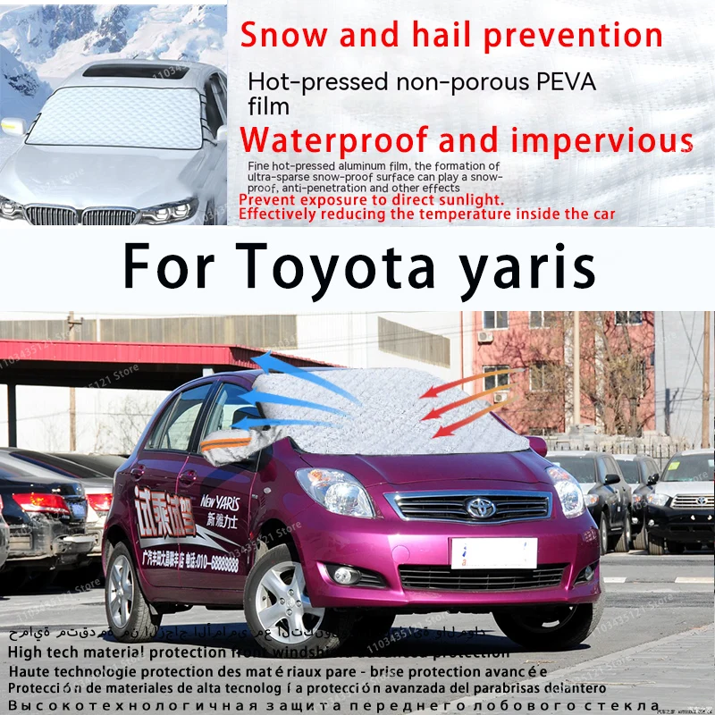 

For Toyota yaris the front windshield of a car is shielded from sunlight, snow, and hail auto tools car accessories