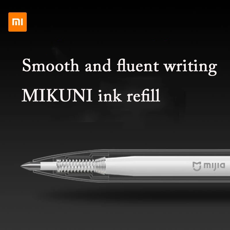 Original Xiaomi Metal Gel Pen 0.5mm Black Ink Swiss Pen Refill Office Business Signature Canetas Stationery Supplies/Gifts Pen 6