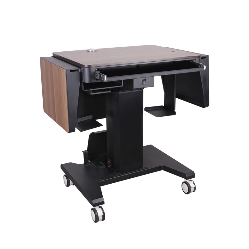 

Electric Height adjustable Podium Mobile presentation movable computer table classroom SIMPLE Lectern