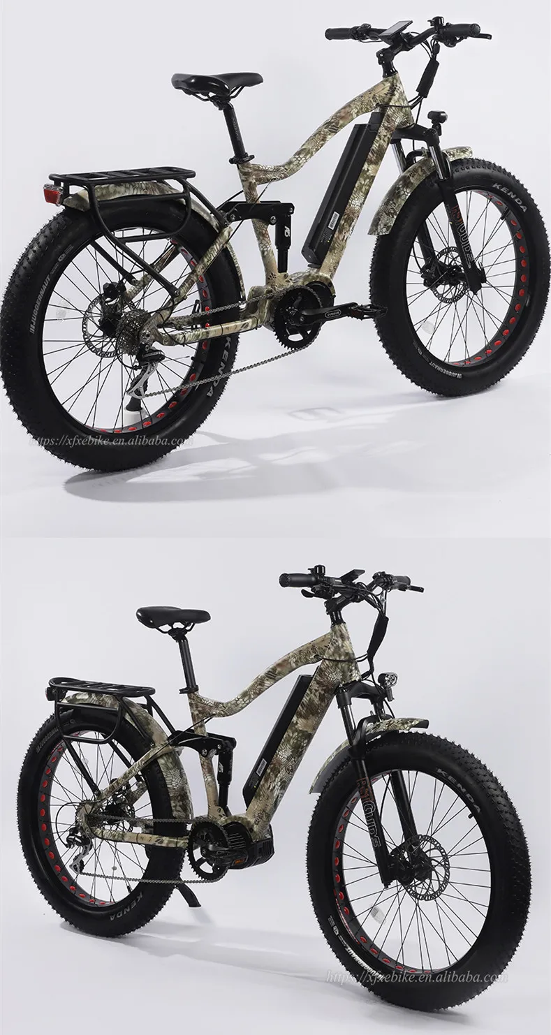 48 в 18 Ач полный подвесной охотничий Электрический велосипед 1000 Вт ...