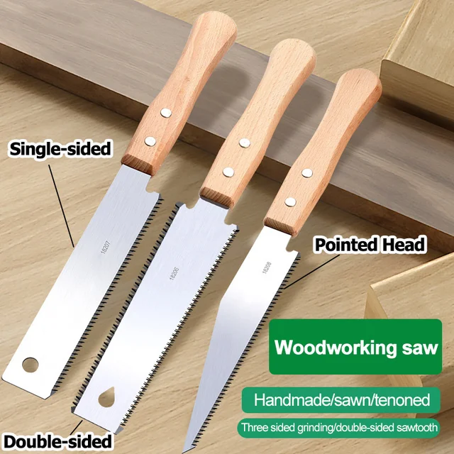Sega a mano in stile giapponese Sega per legno a denti fini a faccia singola/doppia Sega a mano flessibile in acciaio SK5 Utensile manuale da giardino per la lavorazione del legno 1