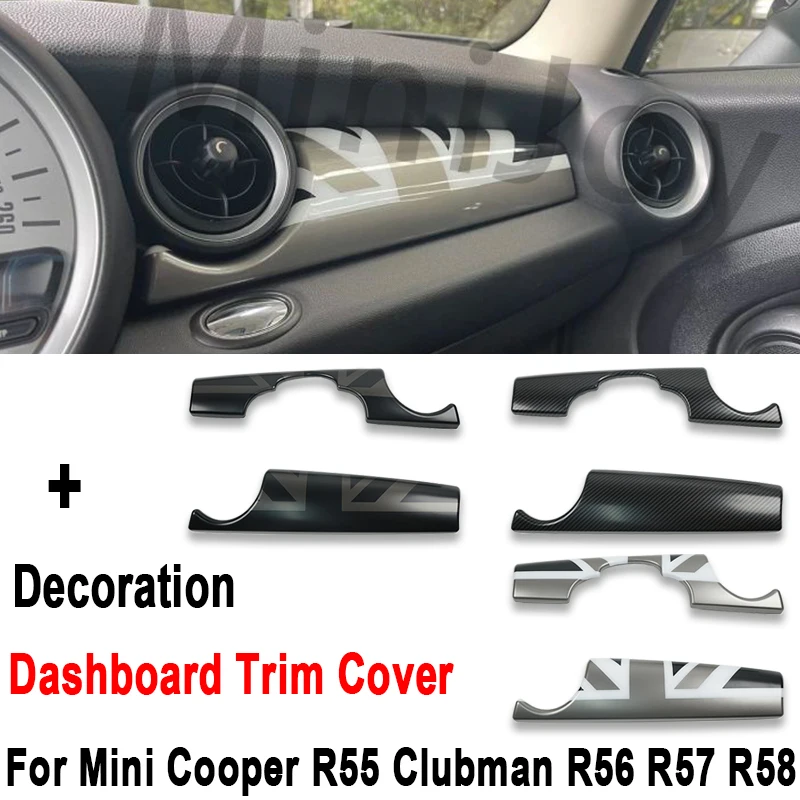  2 piezas de calcomanías para tablero de instrumentos de  automóvil, decoración interior compatible con accesorios Mini Cooper S R55  Clubman R56 R57 R58 (color : a cuadros, tamaño: conducción a la