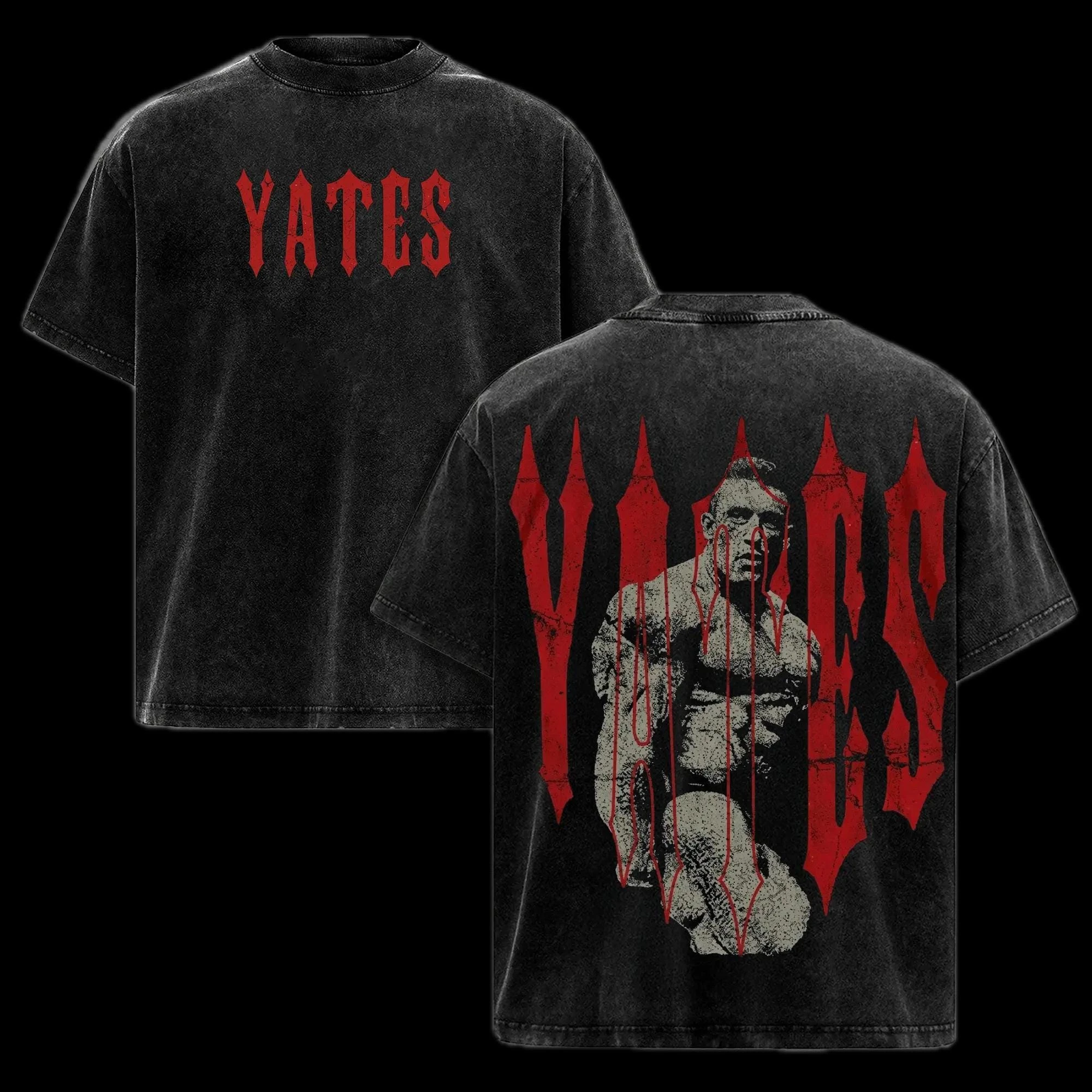 Shadow Training Washed T-Shirt, Vintage Gym Oversized Tee, Bodybuilding Pump Cover Shirt
