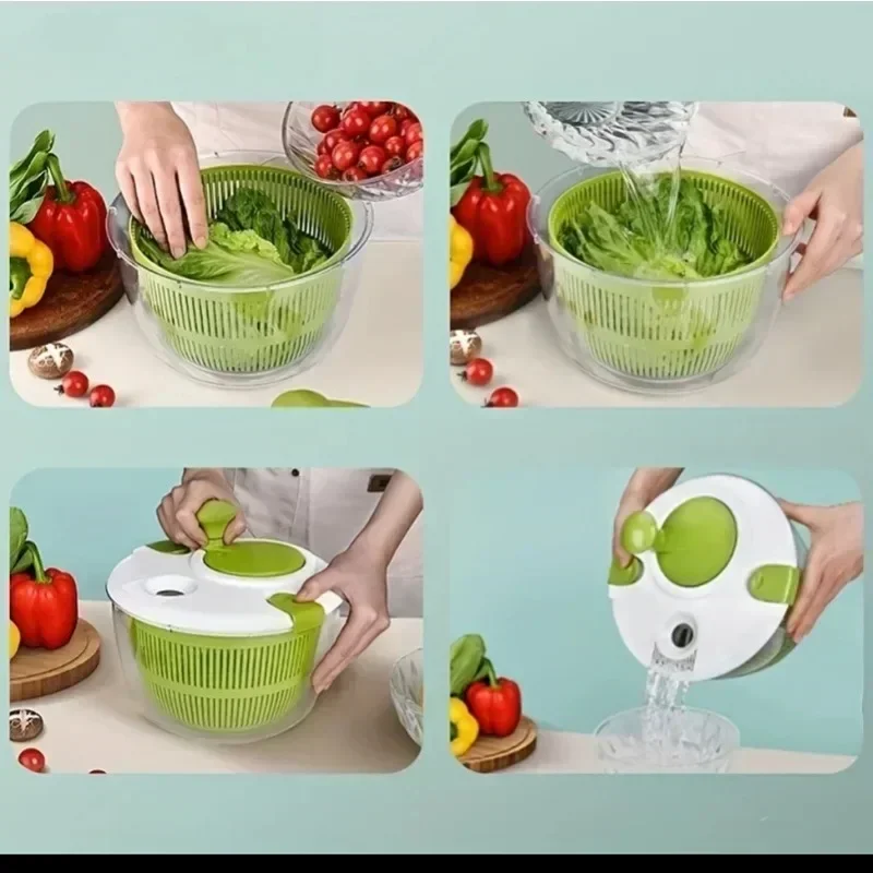 Multifunction Salad Spinner Lettuce Dryer Vegetable Dehydrator Fruit Drain Basket Kitchen Tools for Washing Strainer Vegetables