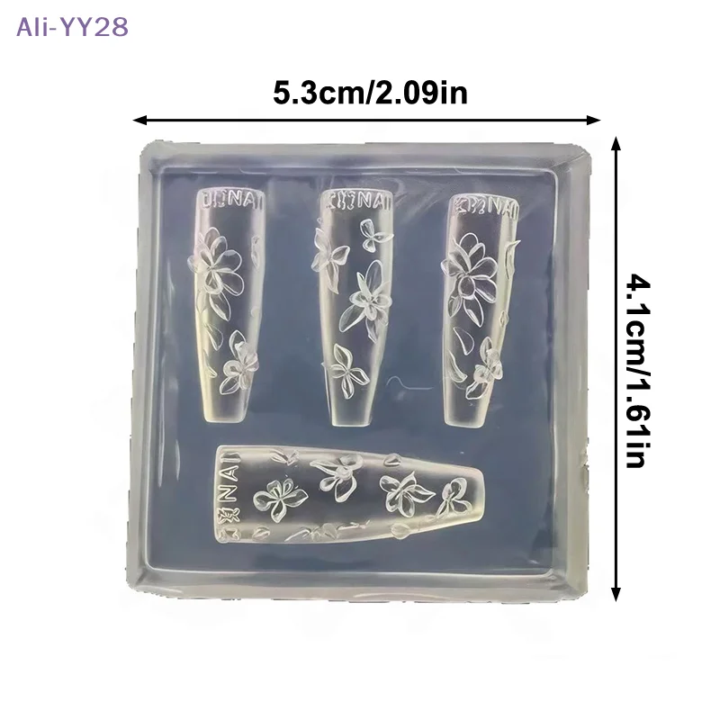 【YY28】3D 꽃 네일 실리콘 몰드 네일 꽃잎 네일 아트 조각 템플릿 DIY 매니큐어 디자인 도구