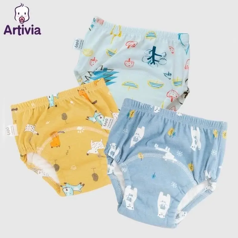 Caihoyu Little Boys Potty Training Ondergoed Broek Herbruikbare Boxer Slips Training Slipje voor Kinderen, Meerkleurig, 3T Caihoyu Little Boys Potty Training Ondergoed Broek Herbruikbare Boxer Slips Training Slipje voor Kinderen, Meerkleurig, 3T