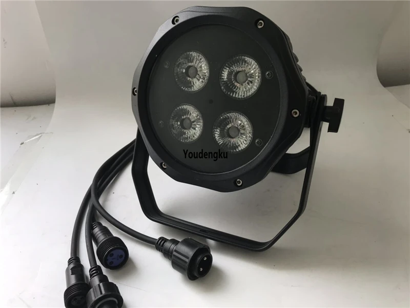 6 pieces Outdoor dmx par led 4x18w rgbwa uv mini slim par flat IP65 Outdoor DJ S