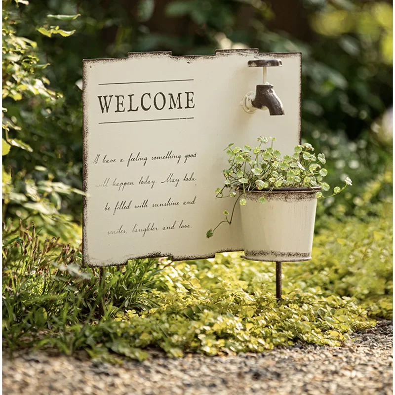 รูปสินค้า Welcome Vintage Garden Sign