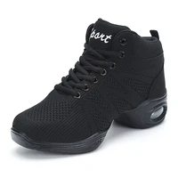 Women Dancing Shoes Jazz Dance Sneakers Hip Hop red white Breathable soft sole comfortable flexible Dance Sport Shoes 1