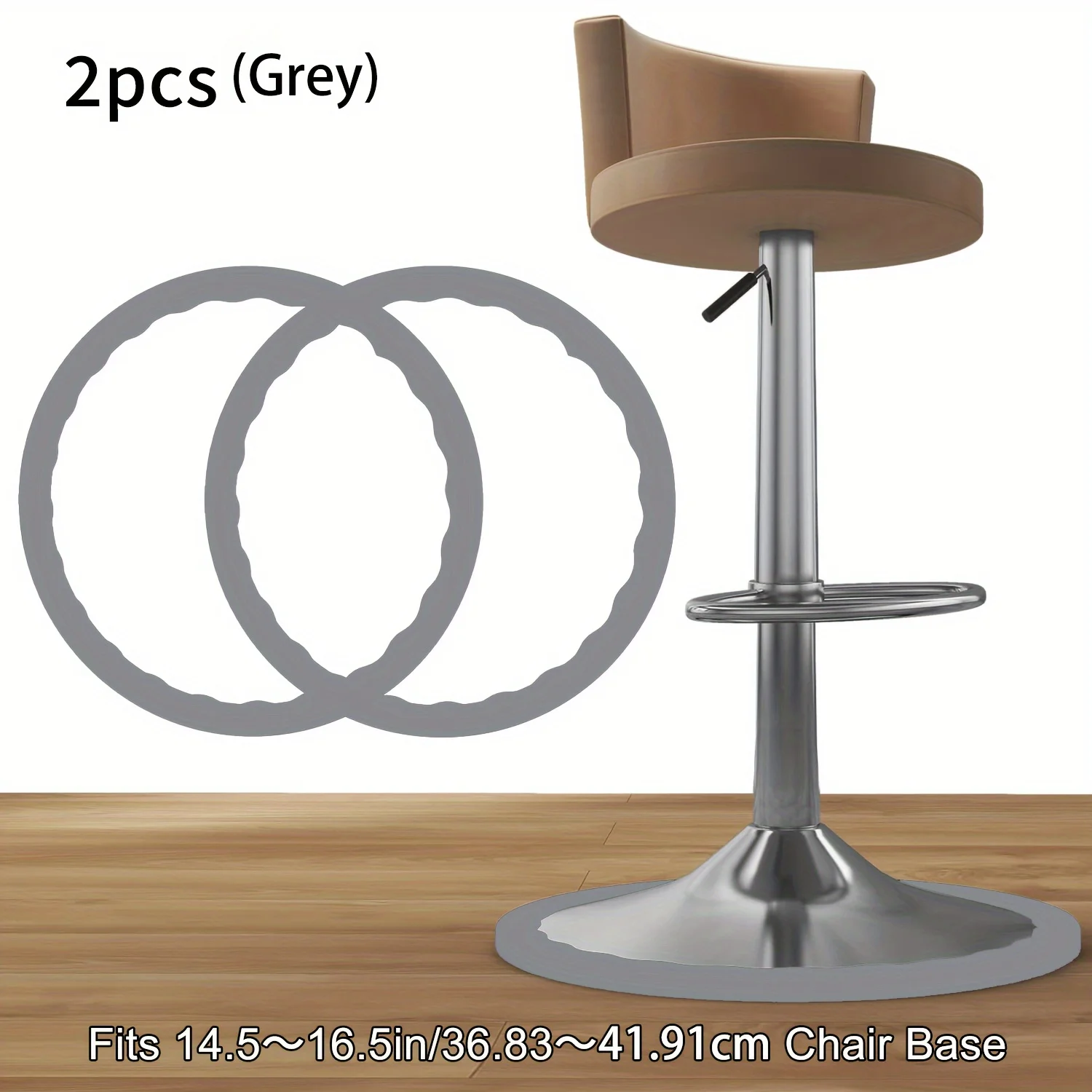 2-Pack Anti-Slip Silicone Floor Protectors for Bar Stool and Chair Legs