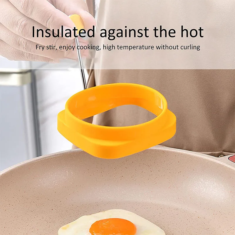 Dropship 1pc Silicone Egg Ring, Egg Mold, Egg Ring Molds, Fried