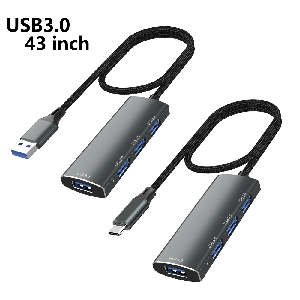 

USB 3,0 USB C HUB 4 порта алюминиевый высокоскоростной мульти-разветвитель адаптер для Lenovo Macbook Pro ноутбуки компьютер ПК Аксессуары