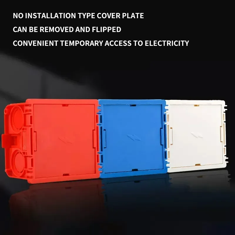 5 Sets Electrical Outlet Mounting Boxes for Type 86 Switch Sockets Recessed Design Wire Slots
