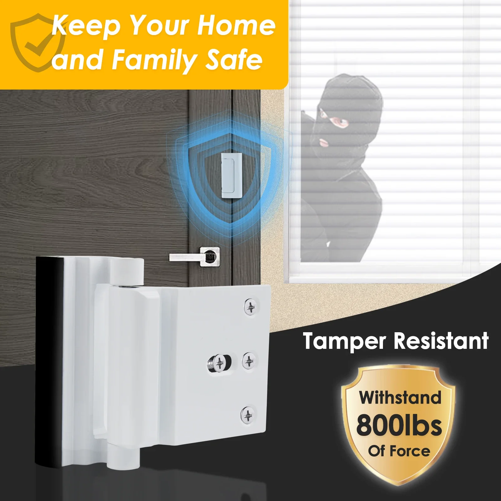 Door Reinforcement Lock Latch for Front Interior Inside Top Door Security Child Toddler Proof Kids Safety Renter Home Apartment electromagnetic locks