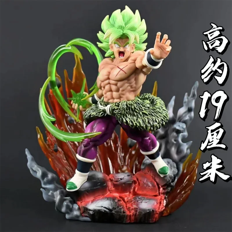 19Cm Dragon Ball Z Broly Figures Gk Action Figures Broli Anime Pvc Model Collection Ornamenten Toys Decorazione Del Desktop Regali Giocattoli