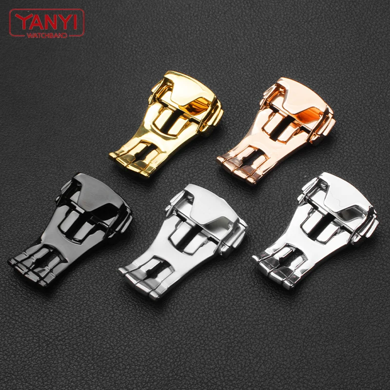 Watch Buckle Clasp Watch Buckle Stainless Steel Watch Band Buckle Fold Clasp for omega Watch Strap 18mm 20mm Leather or Rubber Watchband