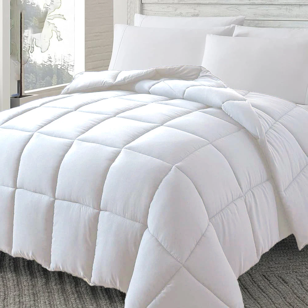 WQSPRING الأبيض أوزة سرير لحاف الملك الحجم لحاف فا...