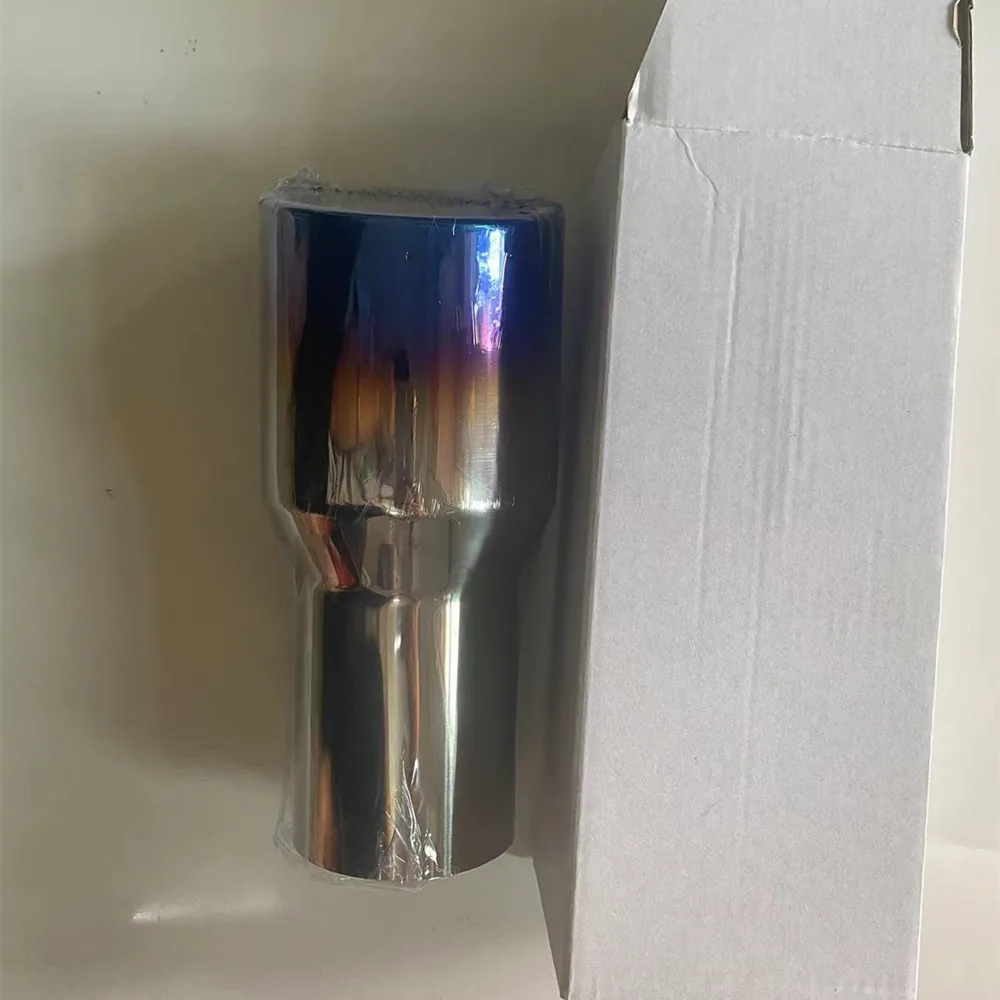 자동차 오토바이 배기 파이프 라인 용접 파이프 팁 커넥터 튜브, 2.5 인치, 20cm 길이