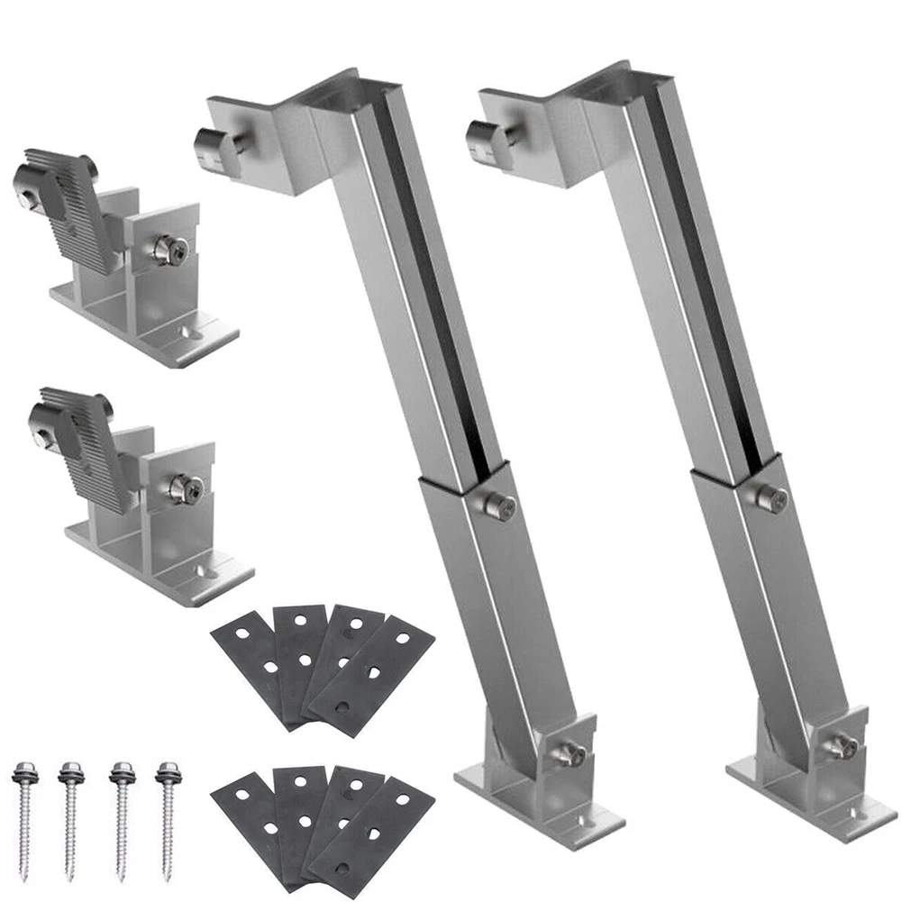 Support Panneau Solaire Réglable 15-30° - Aluminium Toit Balcon