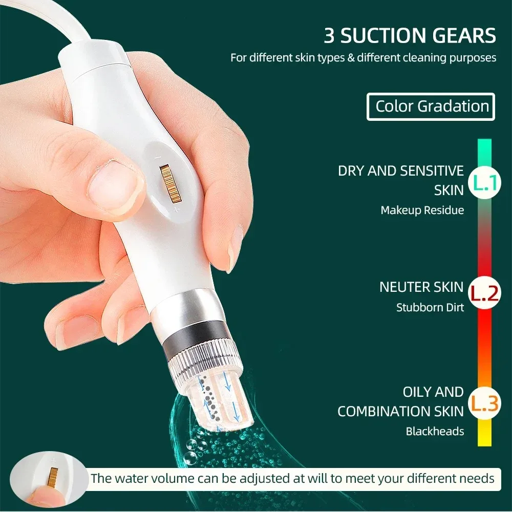 New Hydra Face Care Device for Skin Moisturizing Vacuum Cleaning Jet Small Bubbles Blackheads Remover Suction Tool Pore Cleaner 4
