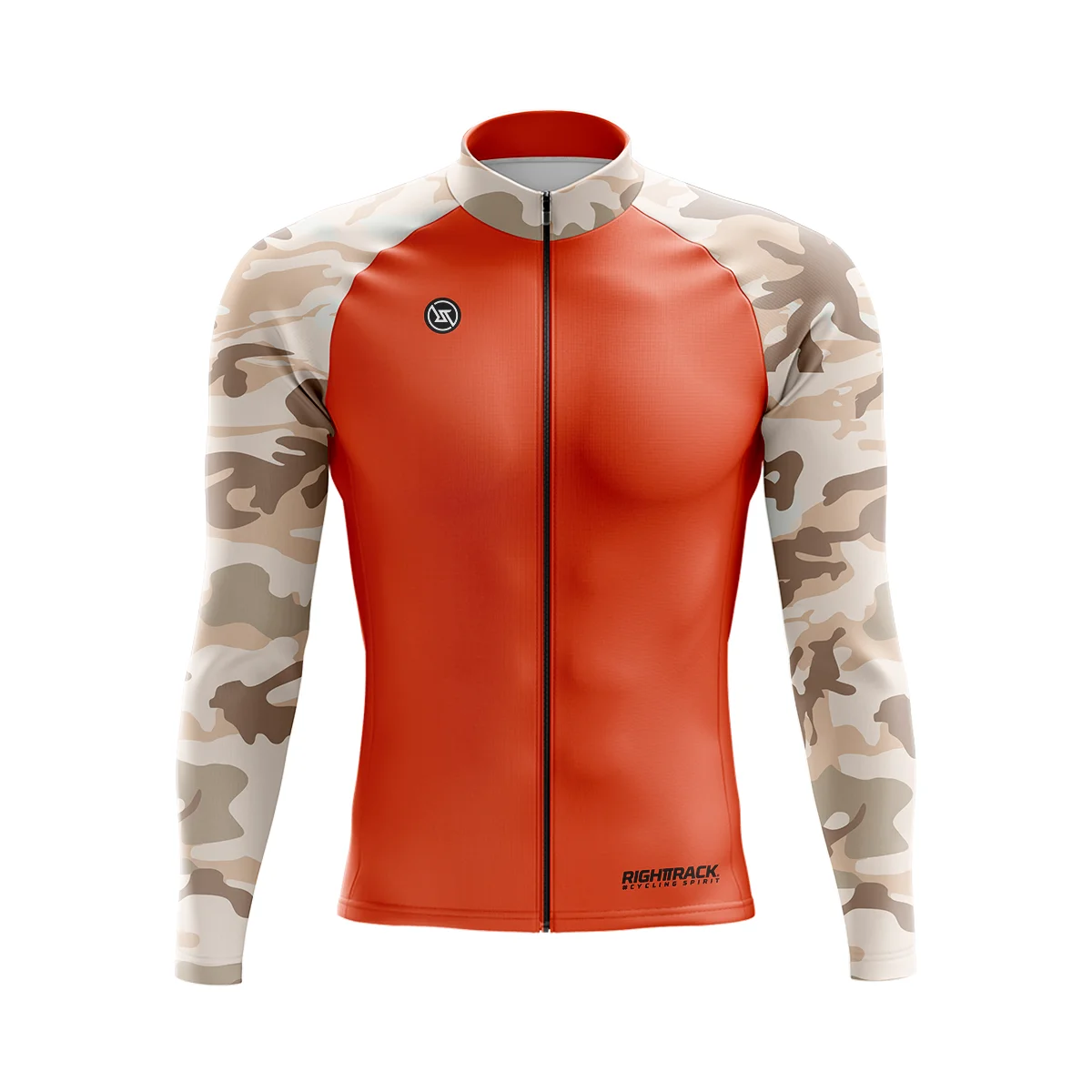 Maillot de ciclismo de invierno de manga larga para hombre, ropa de ciclismo de camuflaje, ropa térmica de malla/polar para primavera y otoño RIGHTTRACK, ropa para bicicleta de montaña