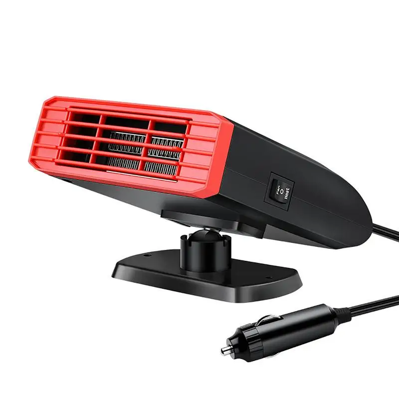 

2 in 1 Car Heater Portable Electric Heating Fan Frost Snow Fog Removal Machine Non Slip Mat Or Fixed With Double Sided Tape