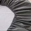 Safe Waterproof Mattress Protector, Soft Comfortable Breathable Solid Color Bedding Mattress Cover Fitted, Machine Washable 5