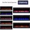 72 Inch Electric Fireplace, Recessed Fireplace Insert and Wall Mount Fireplace Heater with Remote & Touch Control, Adjustable 2