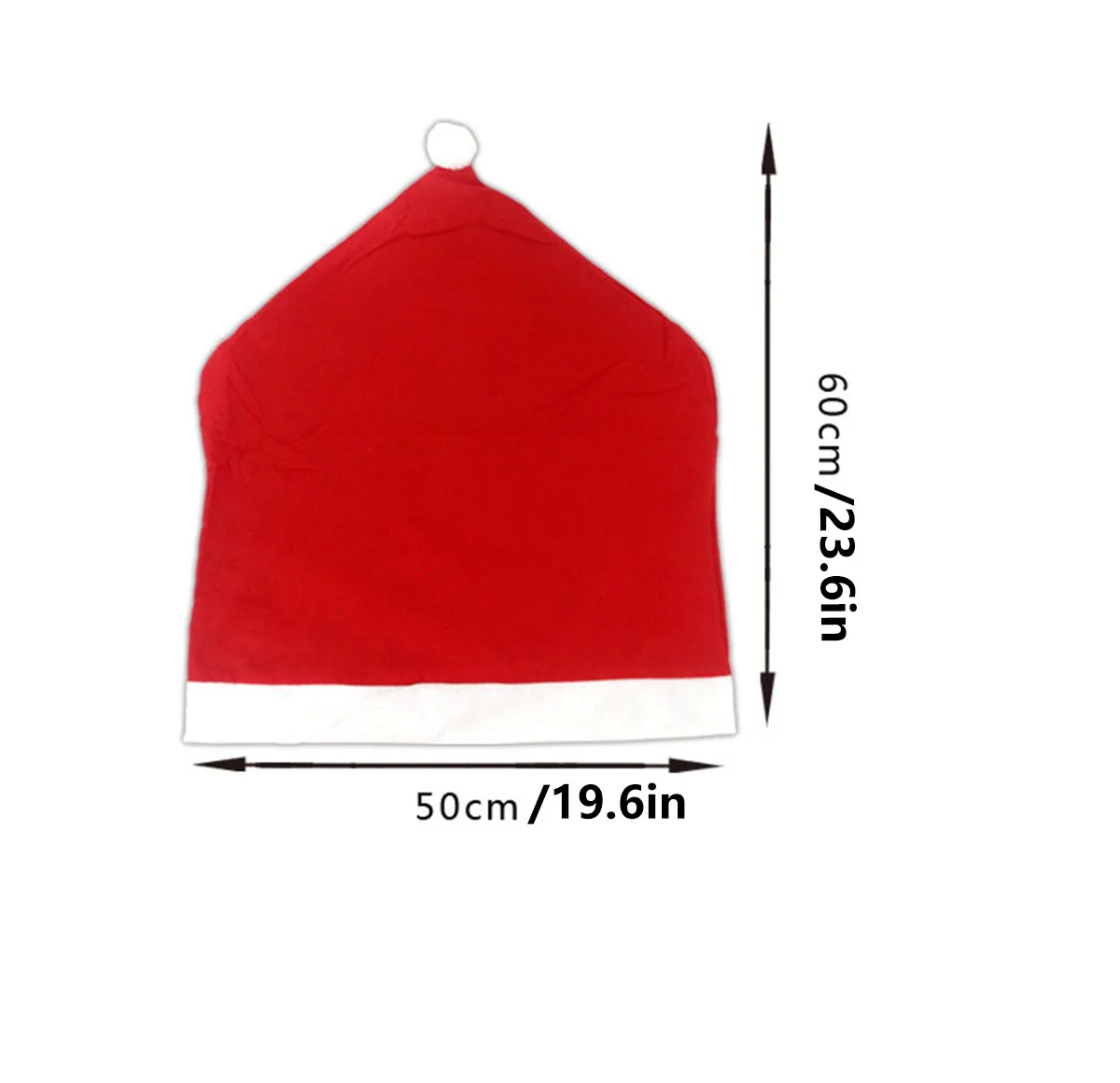 4-Pieces Christmas Chair Covers-Red Non-Woven Fabrics Santa Claus Hat Chair Back Covers for Xmas Decor