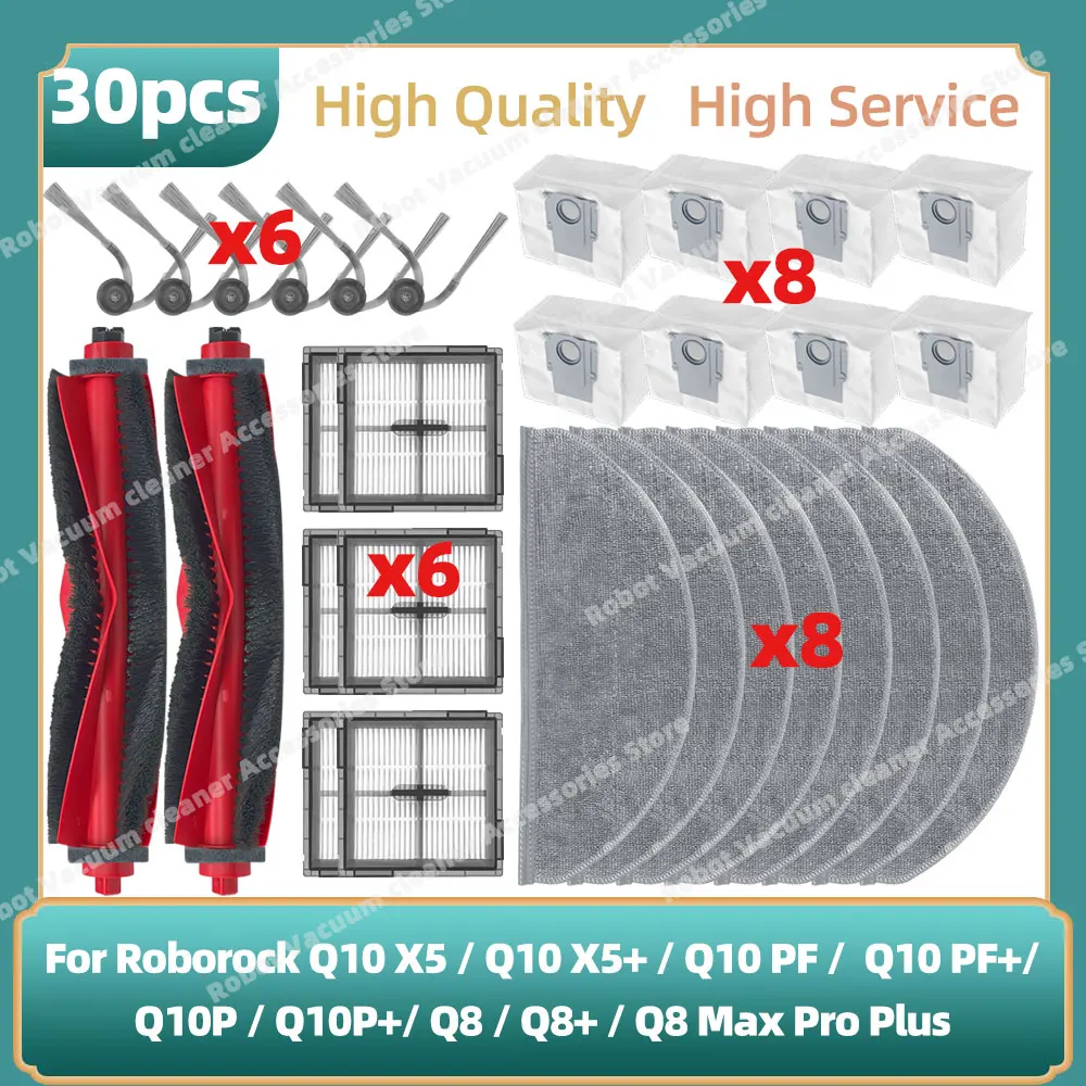 Fit For ( Roborock Q10 X5 / Q10 X5+ / Q10 PF / Q10 PF+ / Q10P / Q10P+ / Q8+ / Q8 Max Pro / Q8 Max Pro Plus ）Parts Accessories