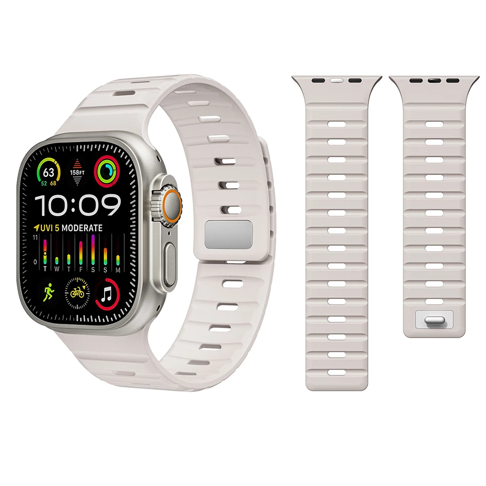 Magnetarmband für Apple Watch Band 49 46 42 45 41 44 40 38 mm Weiches Silikonarmband für iWatch 11 10 9 8 7 6 5 4 SE Ultra 3 2