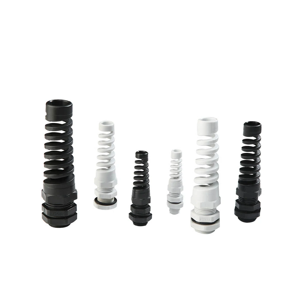IP68 Waterproof M12-M16 PG7-PG21 Cable Seal Sleeve Connector Plastic Screw Stress Protector 3-6.5mm Anti-bending