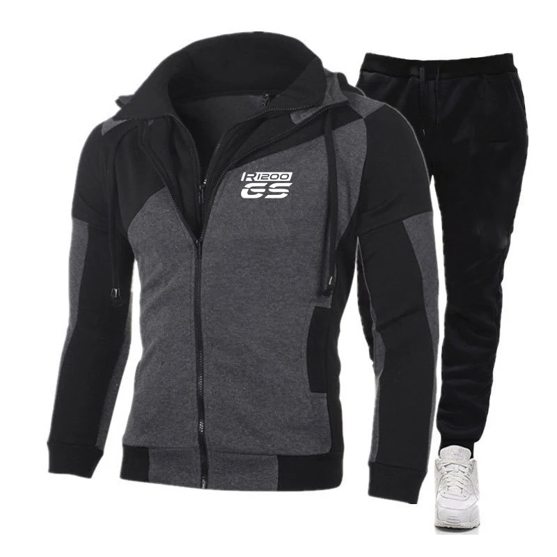 Men's High Quality Hooded Sweatshirt and Outdoor Jogging Pants
