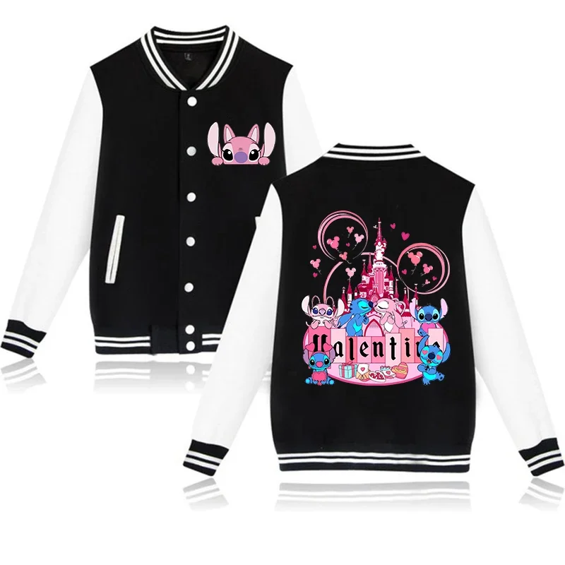 Disney Lilo & Stitch Jacket Hoodies Women Funny Mange Baseball Jacket Sweatshirt Gothic Graphic Y2k Streetwear Clothes Female 6