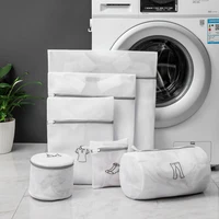 Washing Laundry Bag Cute Embroidery Fine Mesh Polyester Foldable Laundry Washing Bags For Washing Machines Clothes Organizer New 2