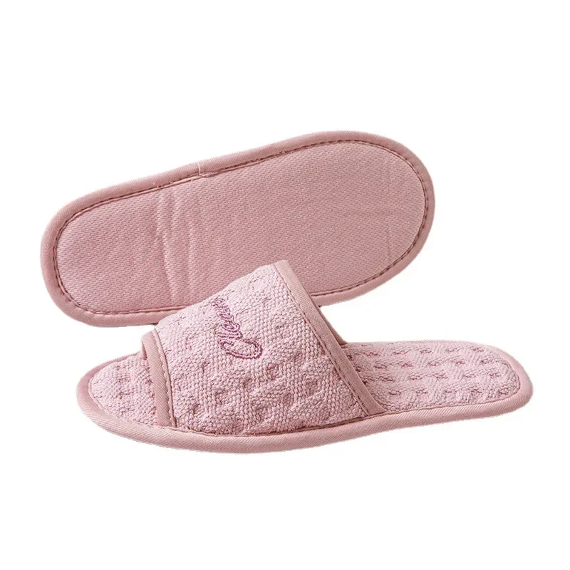 Cotton Soft Sole Silent Slippers Exposed Toes Neutral Comfortable Minimalist Slippers indoor zapatos mujer home cotton shoes