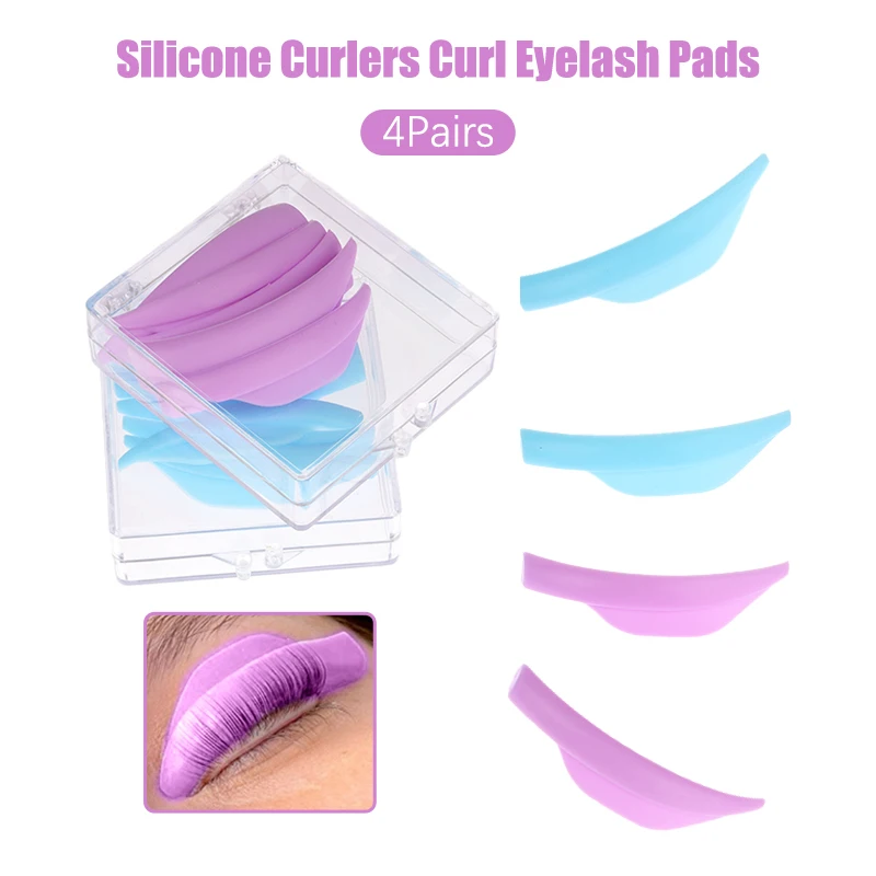 

4 Pairs Silicone Eyelash Perm Pad Lifting Lashes Rods Shield Recycling 3D Eyelash Curler Accessories Applicator Makeup Tools