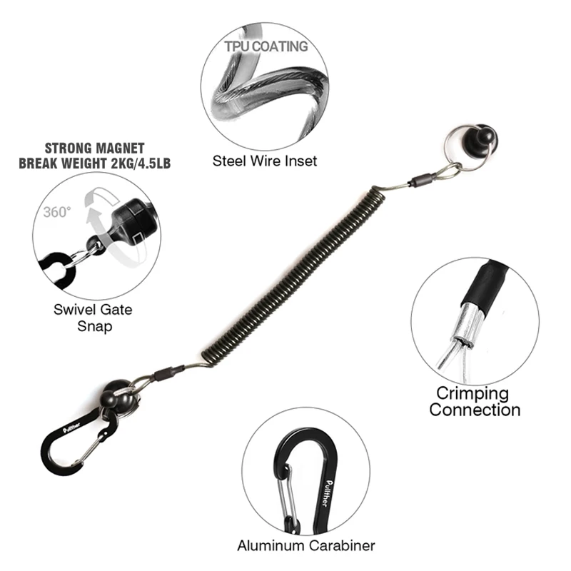 Fishing Pliers Multifunction Scissors Fishing Tools Pullther Resilience Metal Wire Rope Portable Magnetic Buckle Braid Line