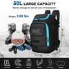 Travel Ski Boot Bag Backpack 50L Large Capacity Waterproof for Snowboard Boots Helmet Goggles Hang Skis Dry Wet Separation 2