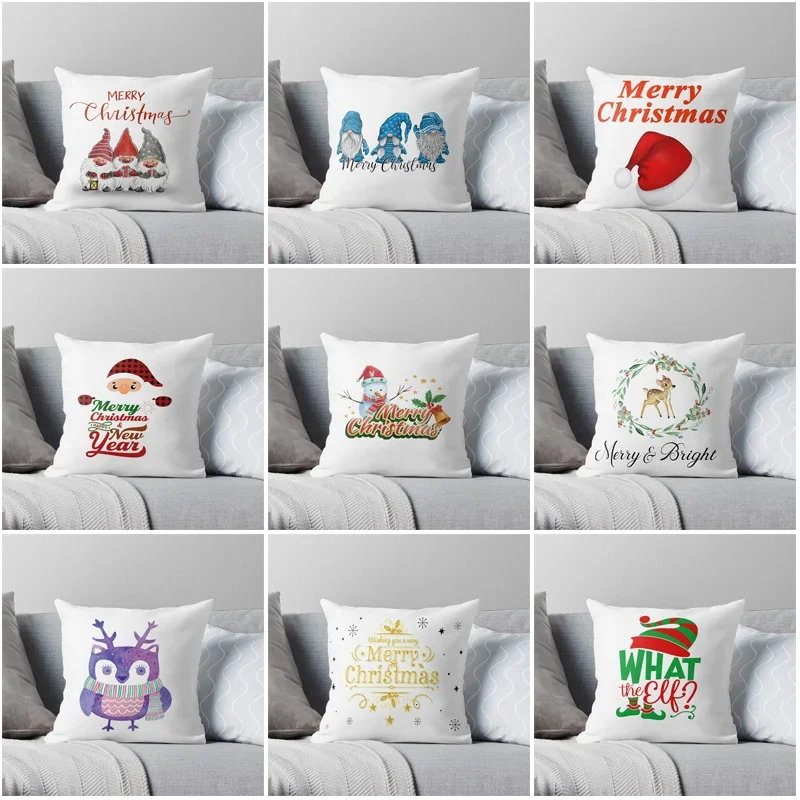 

Merry Christmas Decorative Home pillow case Cushion covers autumn 45X45cm nordic 40x40cm 50x50 party Modern Living Room sofa